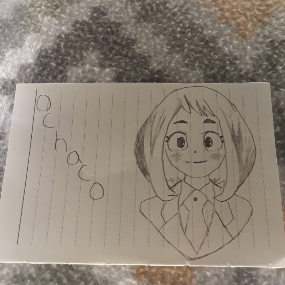 A drawing of a mha character